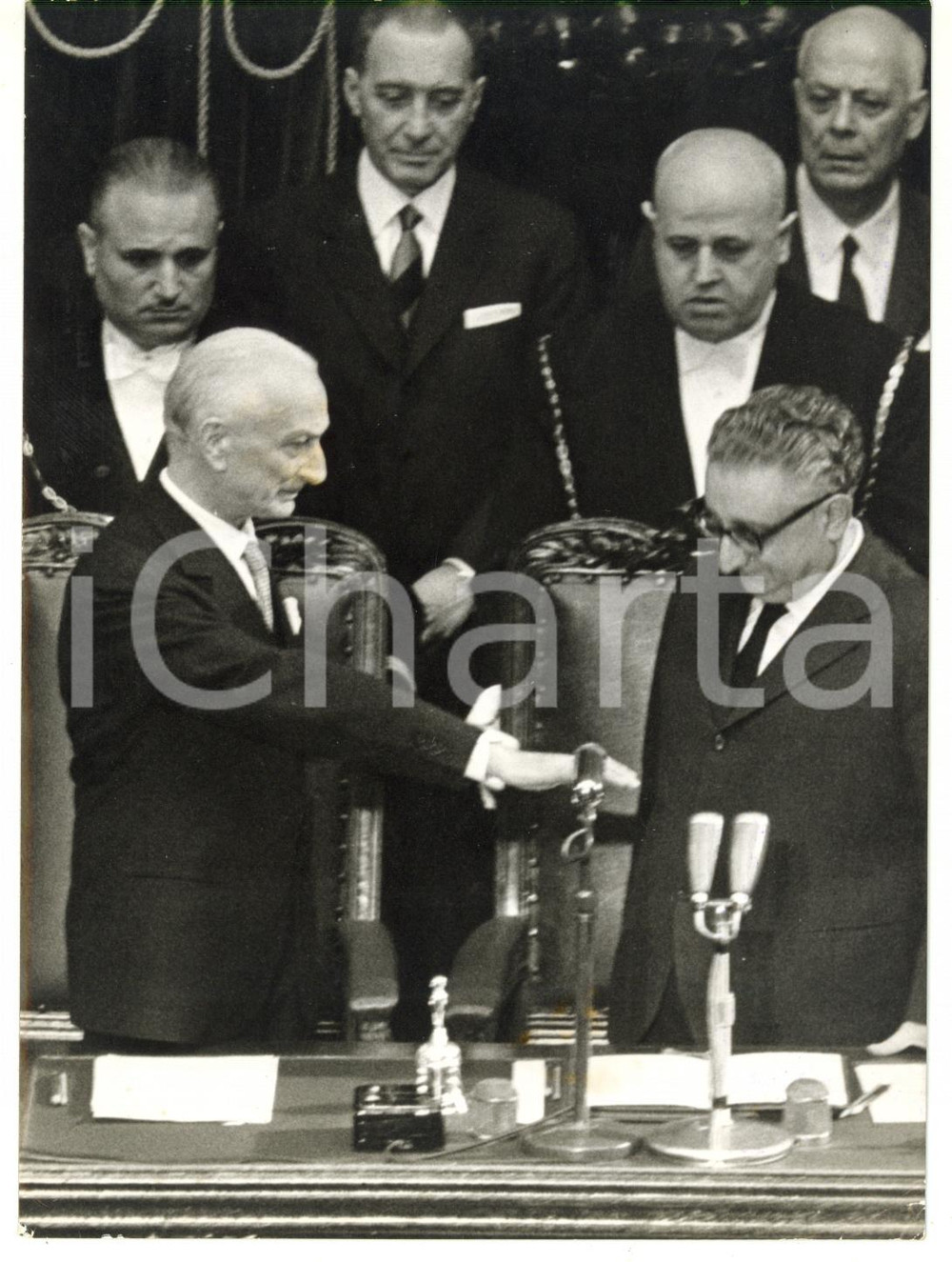 1955 ROMA Antonio SEGNI alla Camera dei Deputati *Fotografia VINTAGE 13x18 cm