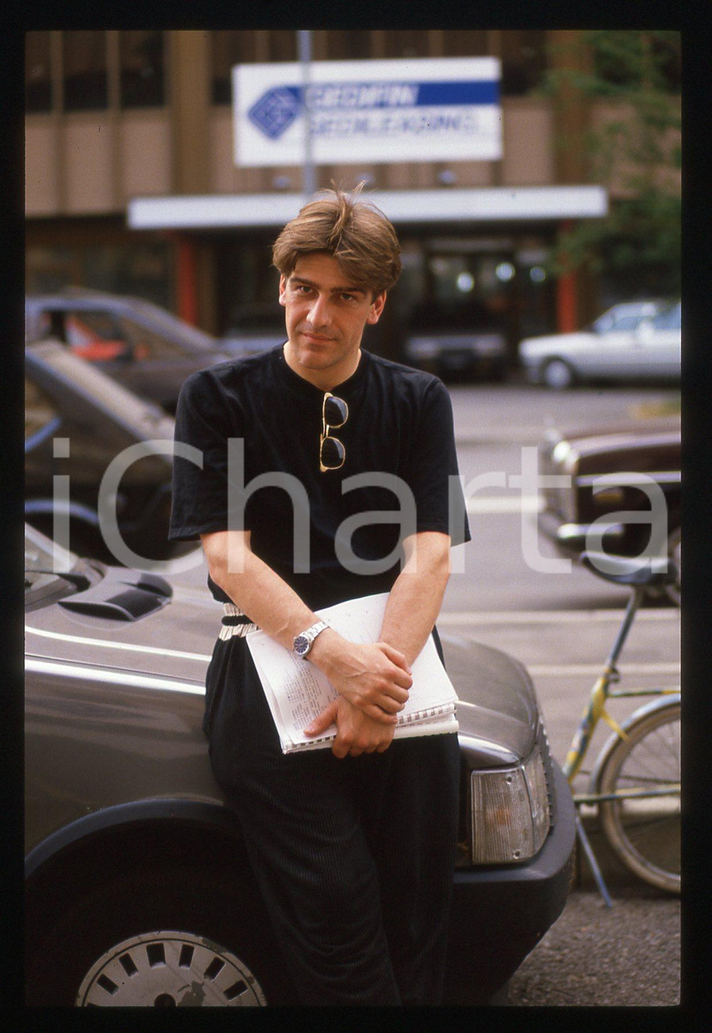 35mm vintage slide* 1988 COLLETTI BIANCHI Fabio SARTOR sul set - Ritratto (3)