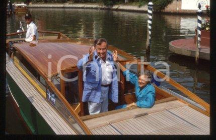 35mm vintage slide*1987 VENEZIA Joseph L.MANKIEWICZ moglie Mostra del Cinema(42)