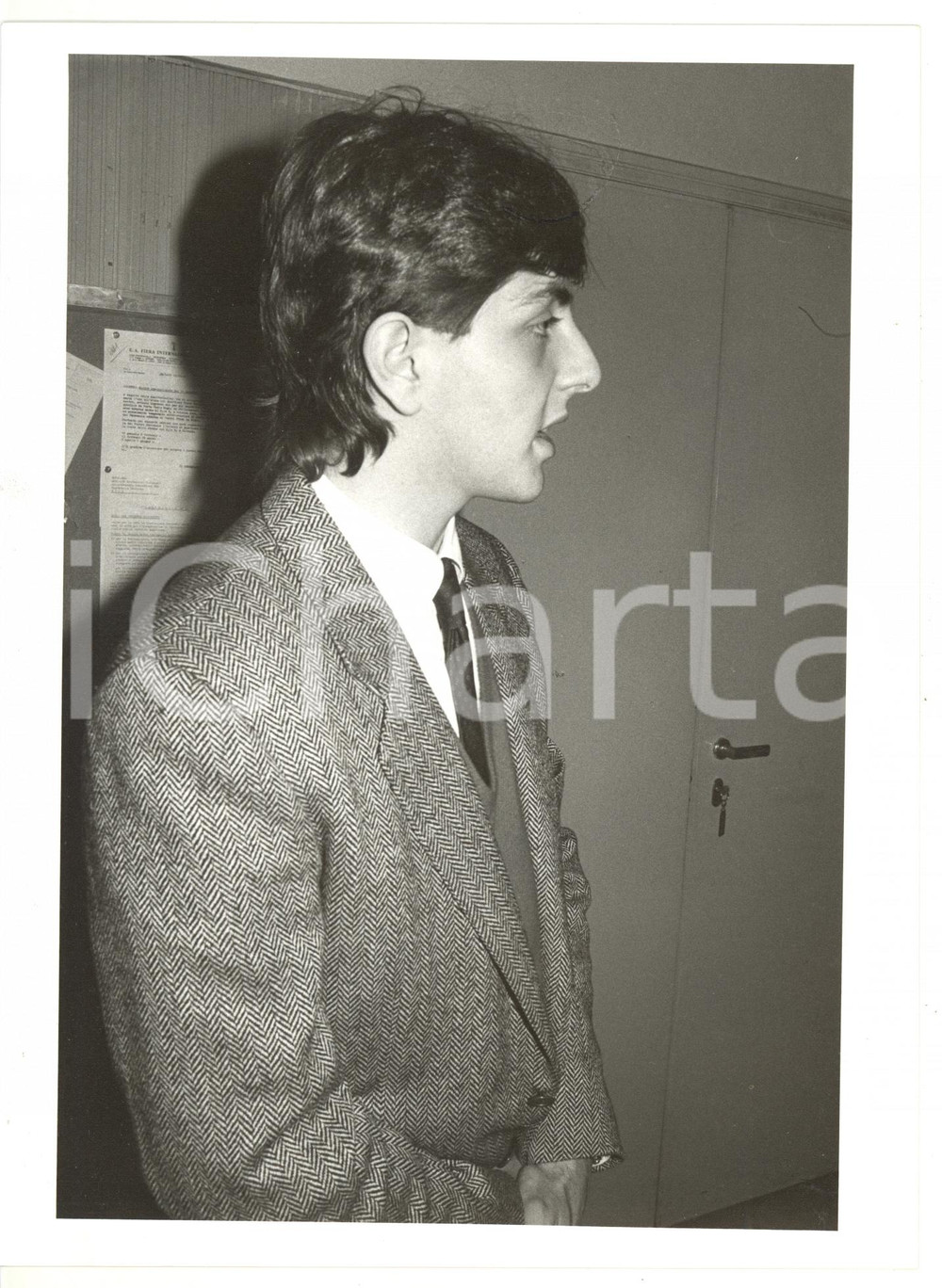 1985 ca MUSICA Ritratto di Massimiliano PANI - Foto VINTAGE 18x24 cm