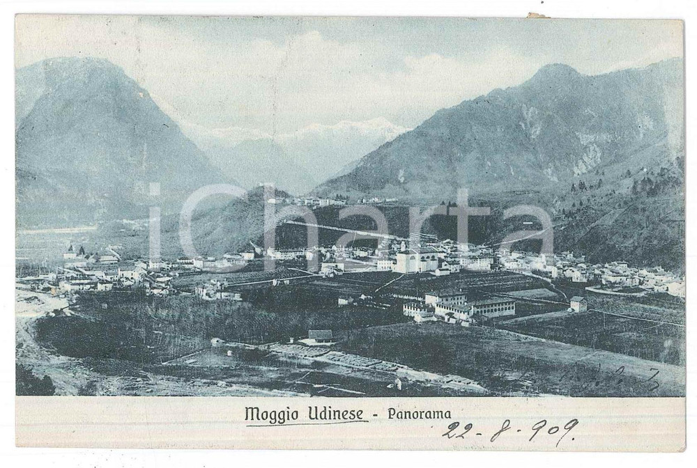 1909 MOGGIO UDINESE - Veduta panoramica *Cartolina postale FP VG