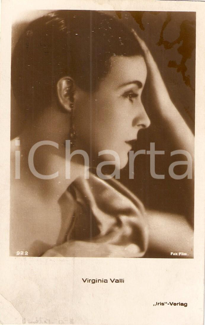 Cartolina originale da collezione 1931 CINEMA Attrice Virginia VALLI Ritratto con orecchino Cartolina FP 1