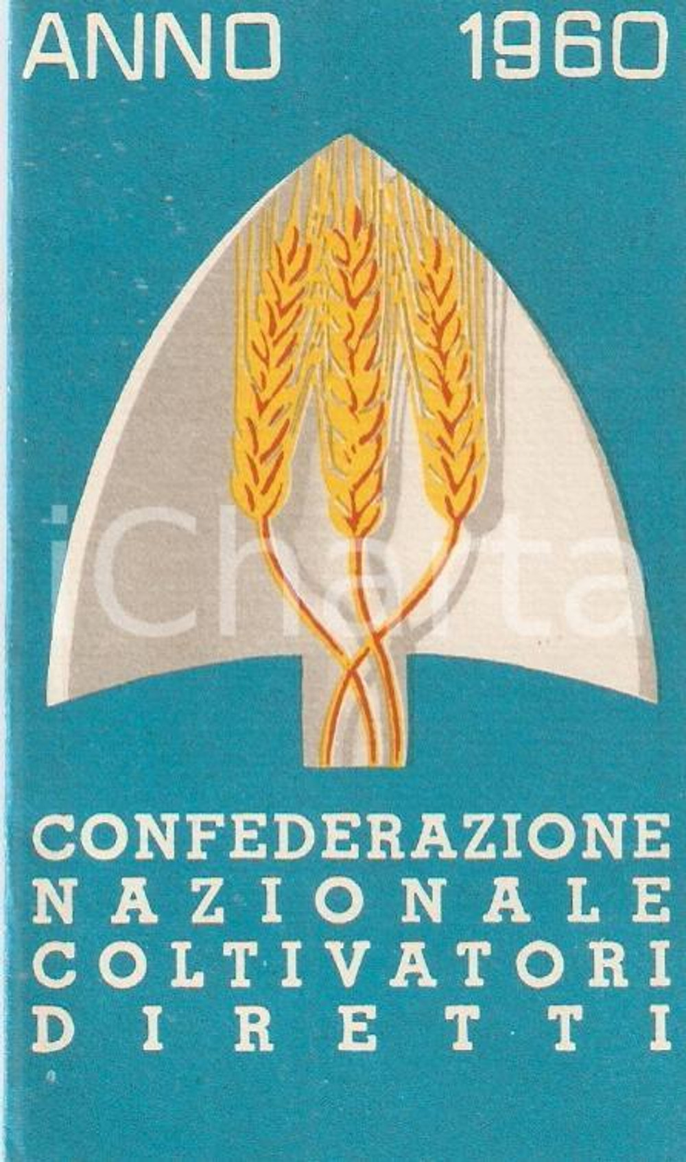 Oggetto da collezione cartaceo 1960 FOGLIZZO TO Tessera Confederazione Nazionale COLTIVATORI DIRETTI 1