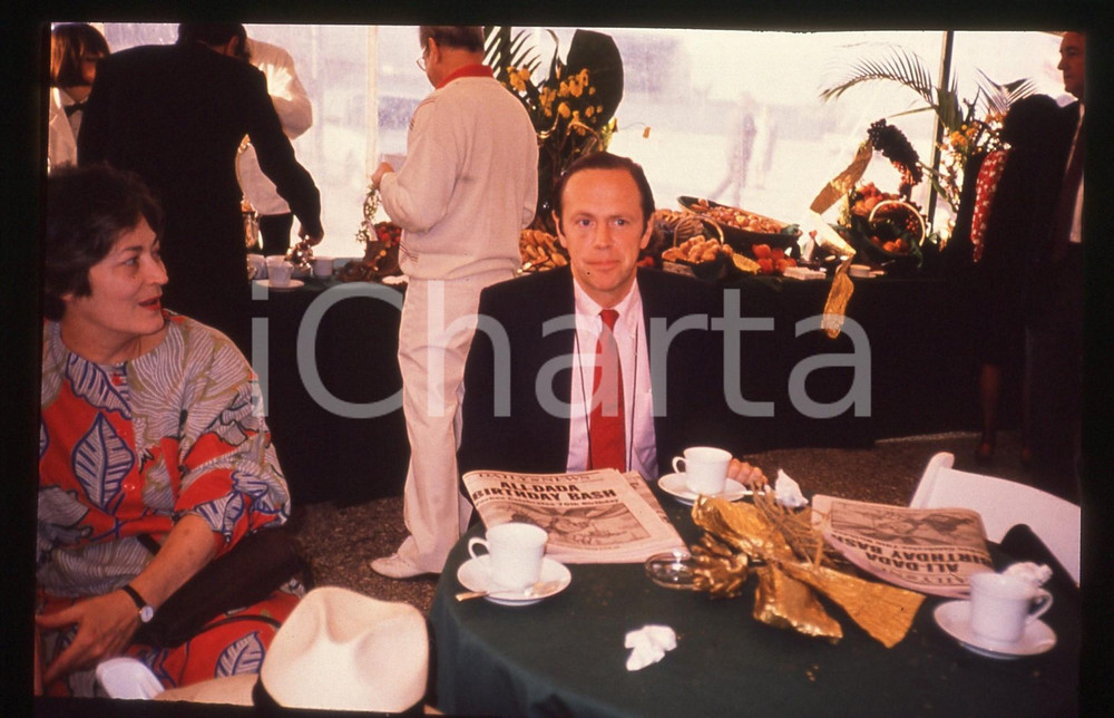 35mm vintage slide* 1989 TANGERI Steve FORBES al compleanno del padre Malcolm 1