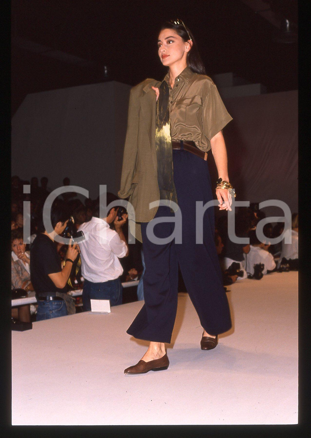 35mm vintage slide* 1990 ca MILANO Alberta FERRETTI Sfilata (7)