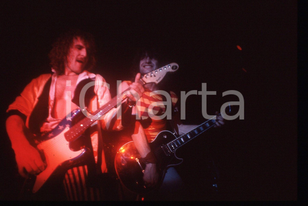 35mm vintage slide* 1982 MILANO Fernando VON ARB e Mark KOHLER dei KROKUS (3)