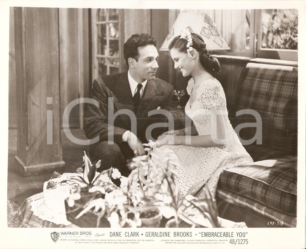 Fotografia d epoca originale 1948 EMBRACEABLE YOU Dane CLARK Geraldine BROOKS con torta nuziale Foto di scena 1