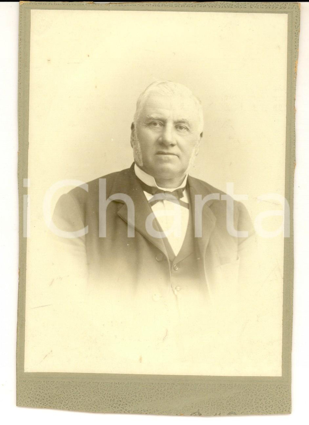 Fotografia d epoca originale 1880 ca PARIS Ritratto maschile in abito scuro Foto VINTAGE 12x16 cm 1