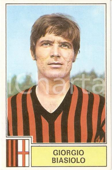 Oggetto da collezione cartaceo PANINI  CALCIATORI stagione 1971  1972 Figurina Giorgio BIASIOLO Serie A MILAN 1