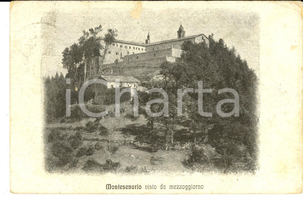 Cartolina originale da collezione 1921 SANTUARIO DI MONTESENARIO FI Veduta da mezzogiorno Cartolina FP VG 1