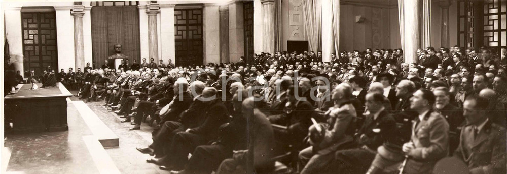 Fotografia d epoca originale 1936 MILANO Commemorazione dell Intervento alla BOCCONI Corso ROMA Foto DOPPIA 1