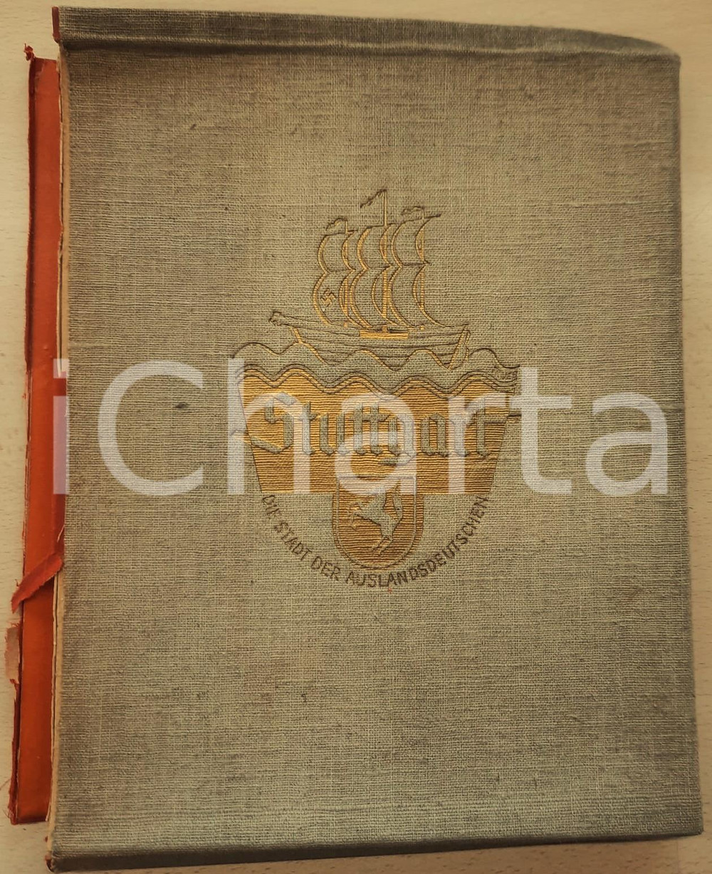 Libro, pubblicazione d epoca 1937 STUTTGART  Die Stadt der Auslandsdeutsche Cofanetto 16 stampe 1