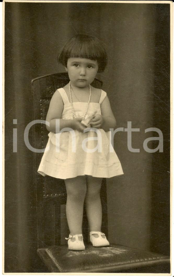 1923 GARDONE RIVIERA Adelina BARATTIERI a due anni - Foto cartolina FERRARIO