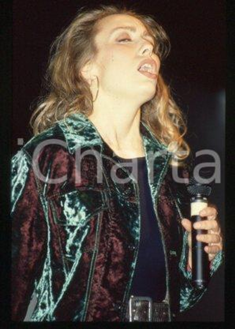 35mm vintage slide* 1986 ca ITALY Portrait of a singer Anna BUSSOTTI (21)