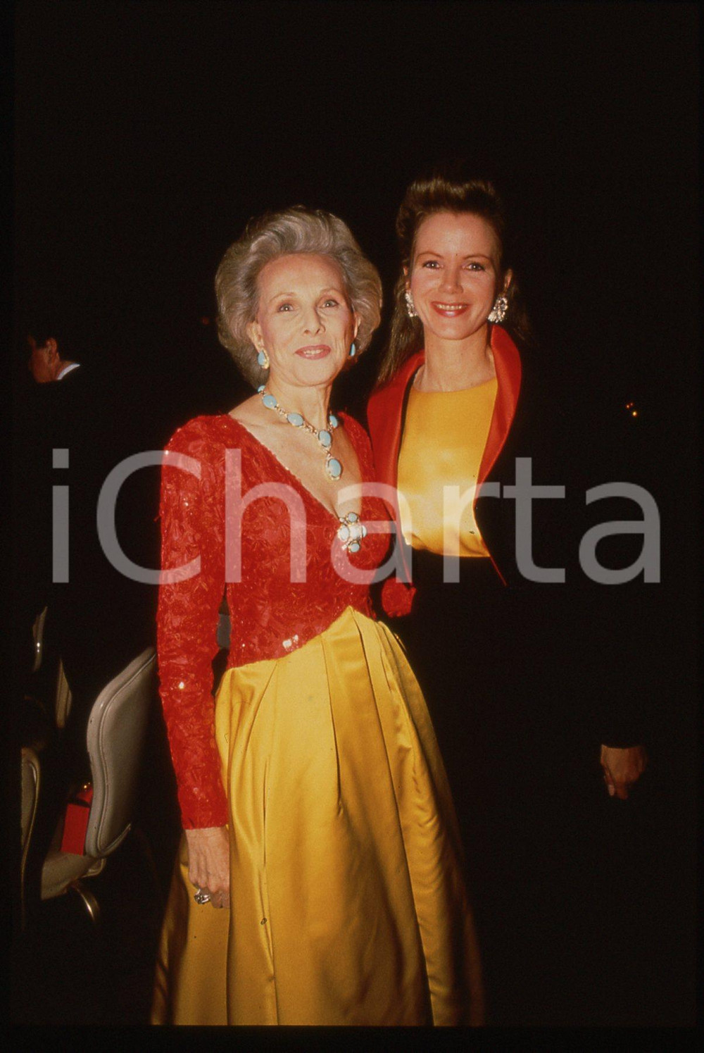 35mm vintage slide* 1988 NEW YORK PLAZA HOTEL - Blaine TRUMP and Carroll PETRIE