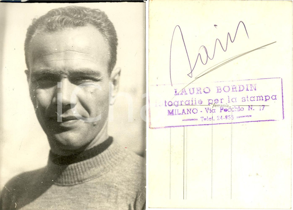 Fotografia d epoca originale 1935 circa CALCIO Ritratto di Orlando SAIN Vera Foto 1