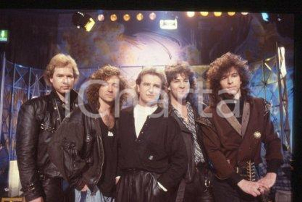 35mm vintage slide* 1987 ca ITALY Canadian rock band GLASS TIGER (8)