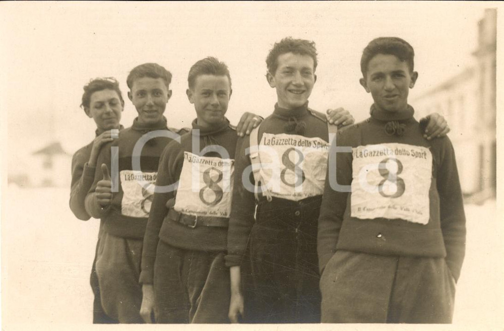 Fotografia d'epoca originale 1926 ASIAGO Juniores Campionato GAZZETTA DELLO SPORT 1