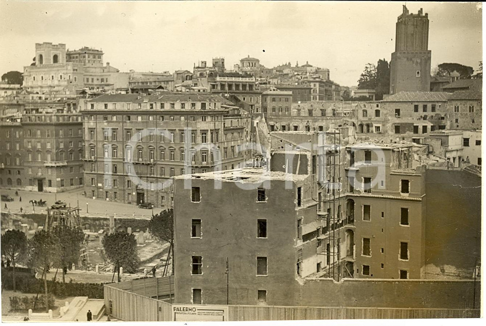 Fotografia d'epoca originale 1933 ROMA La demolizione di via ALESSANDRINA Fotografia 1