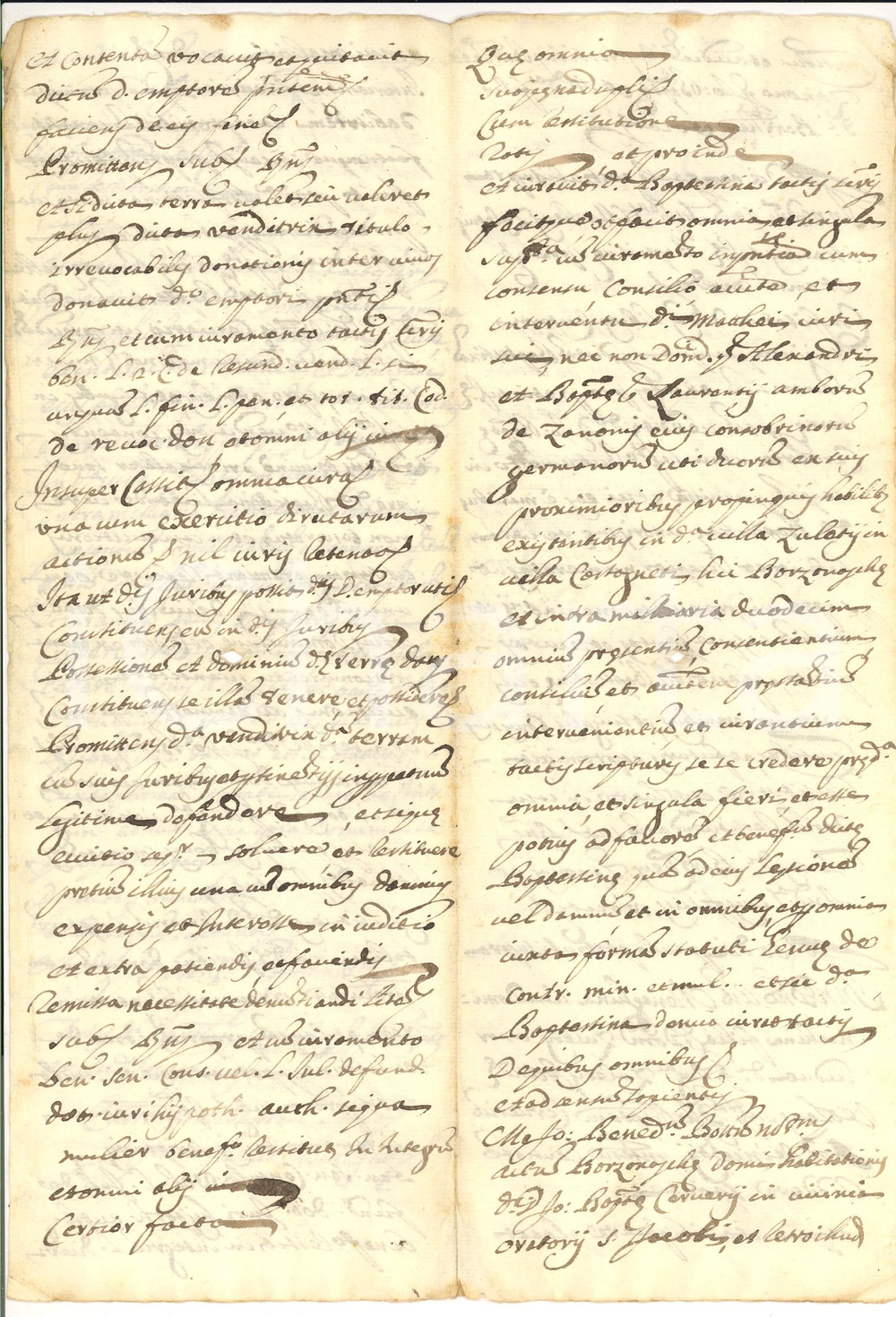 Manoscritto, lettera originale 1696 BORZONASCA VALLE STURLA  contratto ZANONI/ VINETTI 1