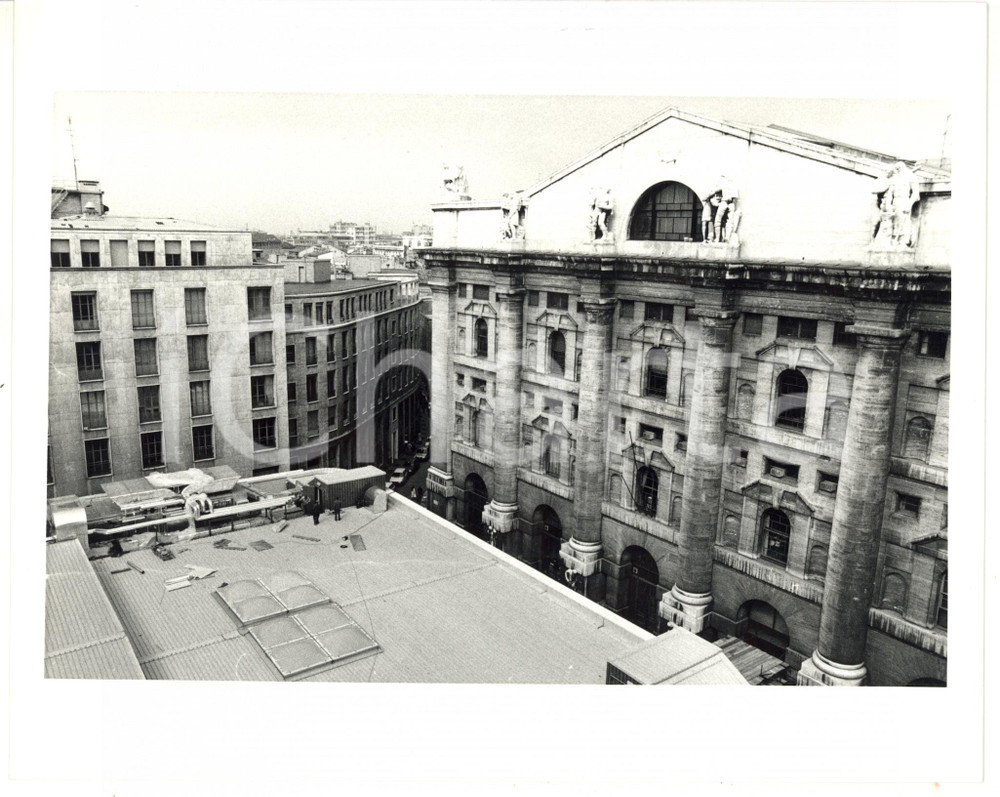 1987 MILANO Borsa Italiana - Veduta della facciata *Foto VINTAGE 25x20 cm