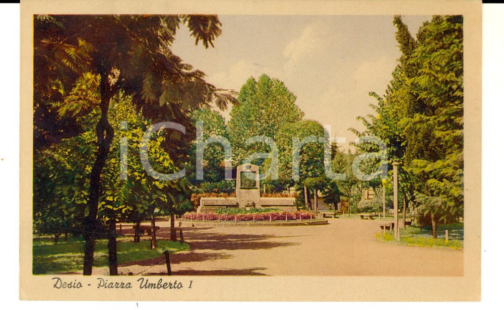 Cartolina originale da collezione 1930 ca DESIO MB Veduta con piazza Umberto I Cartolina postale FP VG 1