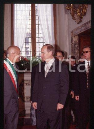 35mm vintage slide* 2000 MILAN President Vladimir PUTIN & Gabriele ALBERTINI 50