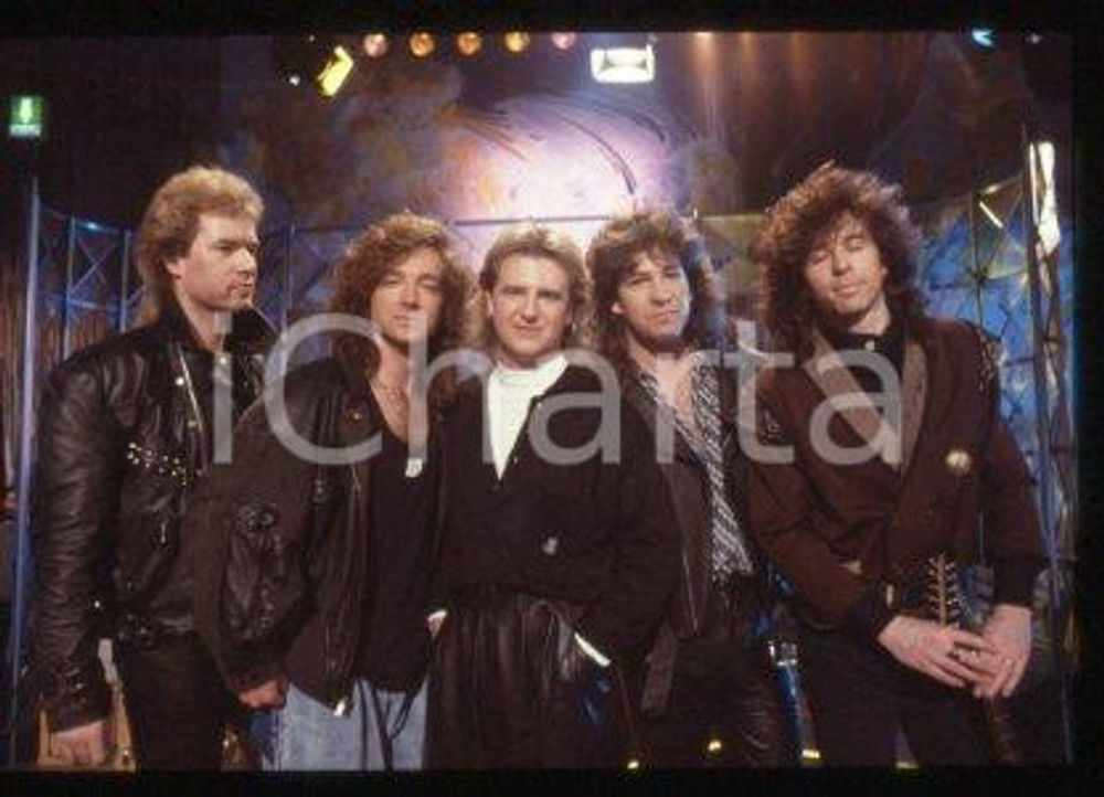 35mm vintage slide* 1987 ca ITALY Canadian rock band GLASS TIGER (17)