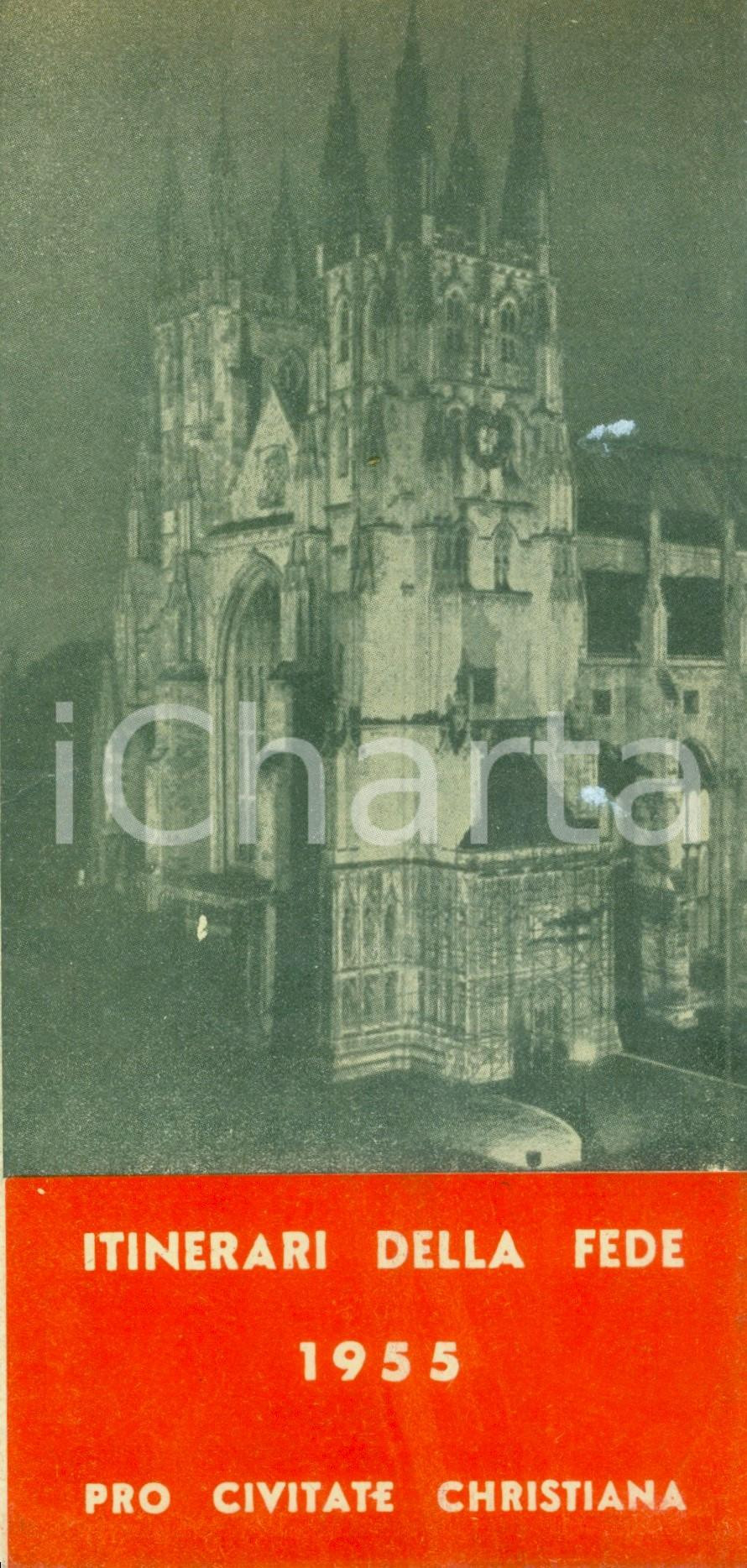 Materiale pubblicitario d’epoca 1955 PRO CIVITATE CHRISTIANA Congresso Eucaristico  Transatlantico AUGUSTUS 1