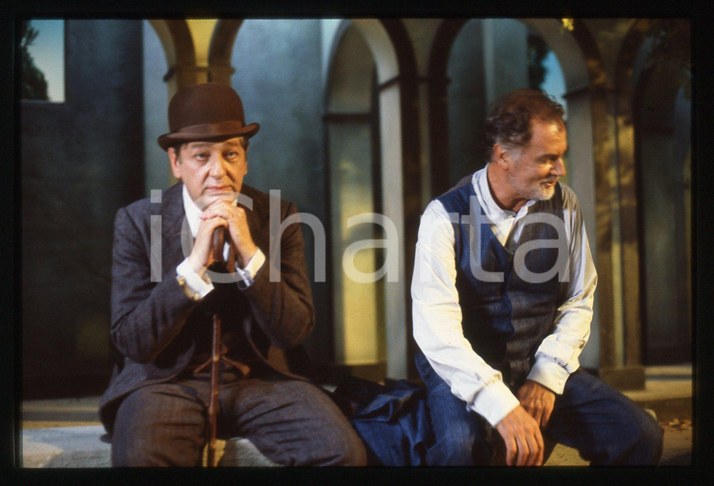 35mm vintage slide* 1986 RAI 3 ALL'USCITA Paolo BONACELLI e Gabriele FERZETTI 5