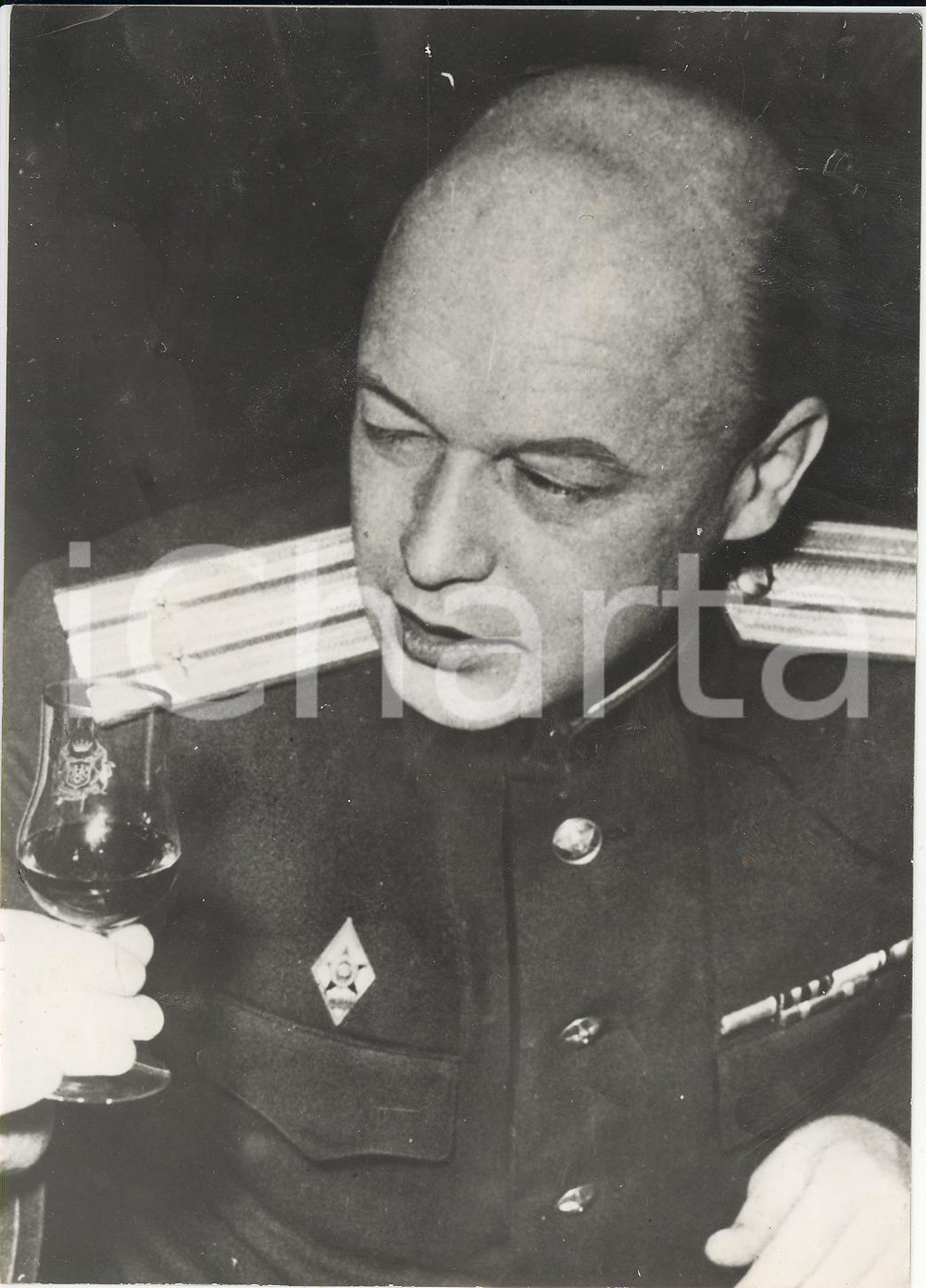 Fotografia d epoca originale 1957 COPENAGHEN Ritratto del militare sovietico Anatolij ROGOV Foto 13x18 cm 1
