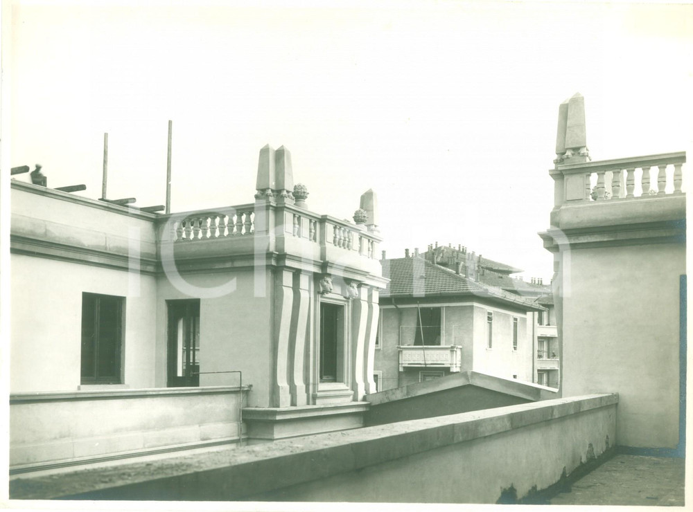 Fotografia d epoca originale 1935 ca MILANO Tetto del palazzo de IL POPOLO D ITALIA Fotografia 1