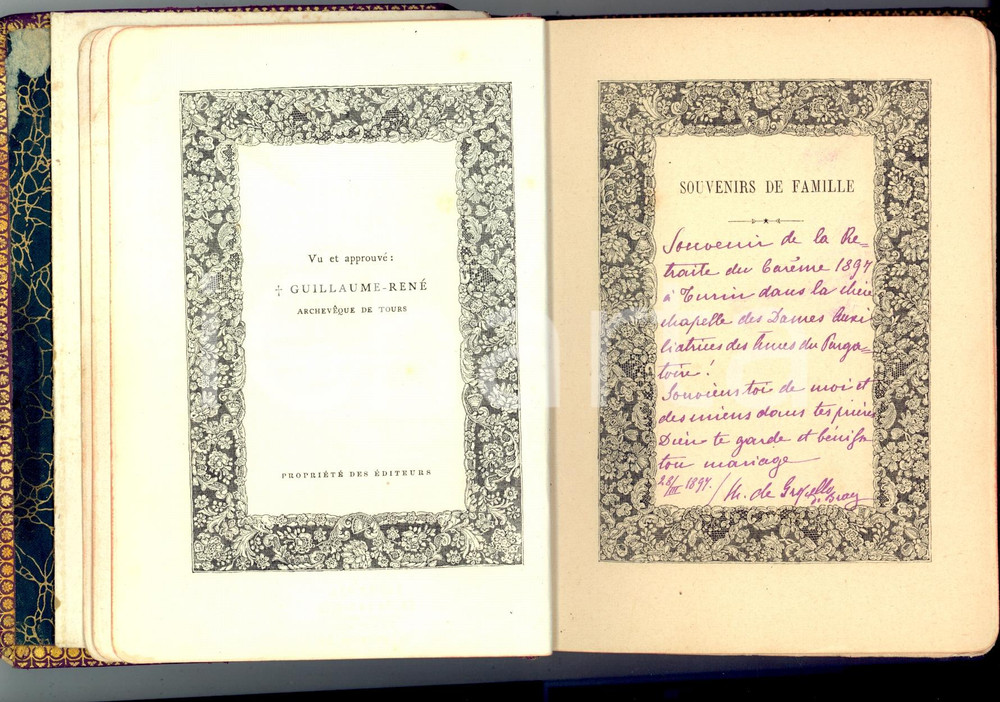 Libro, pubblicazione d'epoca 1890 ca Livre d'Heures contenant les Offices du dimanche *Autografato GROPALLO 1