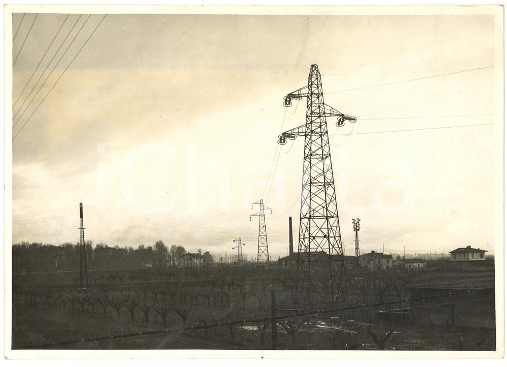 Fotografia d'epoca originale 1934 FIRENZE Linea ferroviaria per BOLOGNA Prima da TAVARNUZZE a RIFREDI *Foto 1