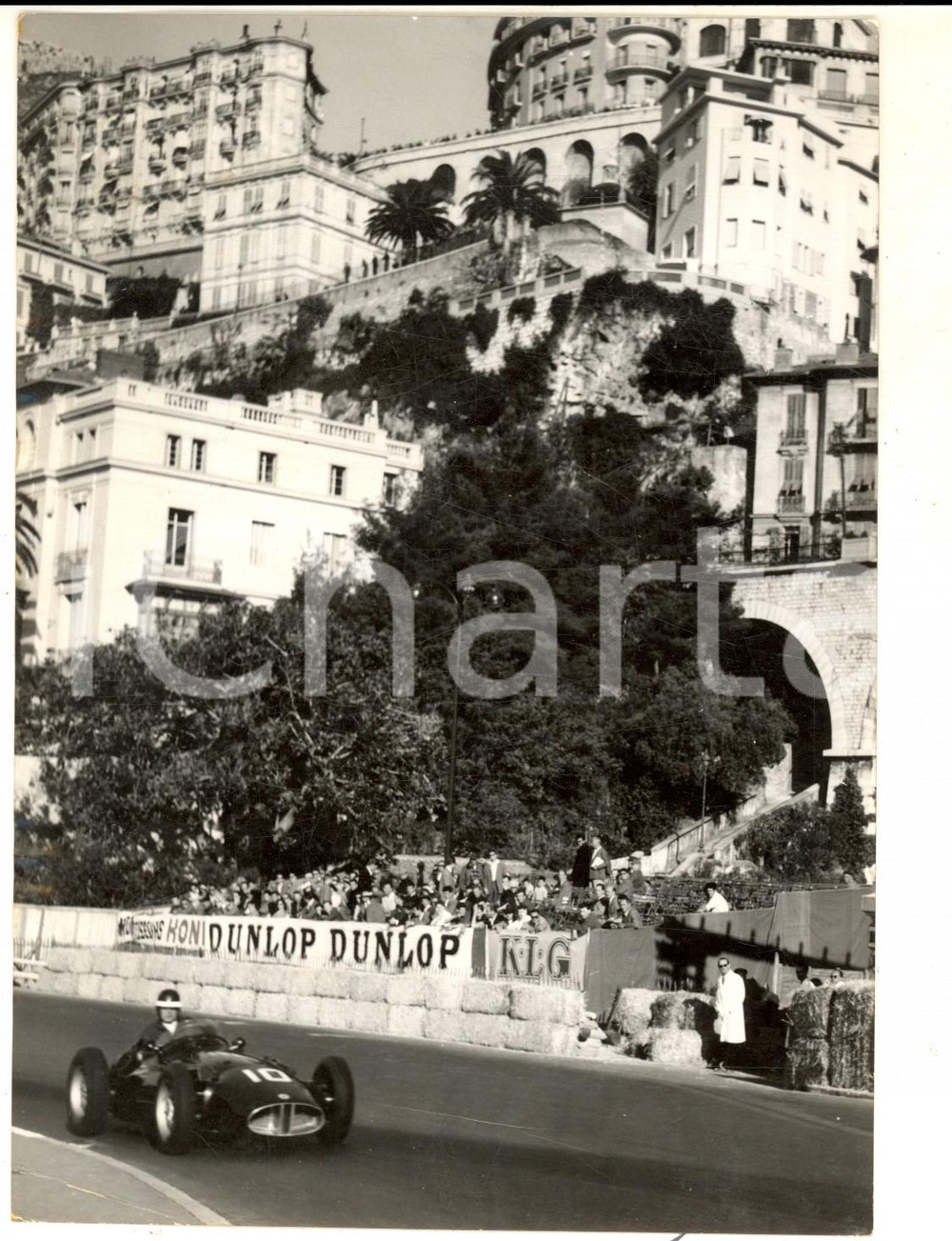 Fotografia d epoca originale 1956 MONTECARLO Gran Premio FORMULA 1 Piloti durante le prove Foto 14x18 cm 1