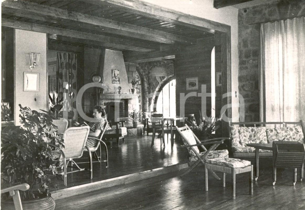 Cartolina originale da collezione 1950 ca FABBRICA CURONE (AL) Interno di VILLA KENYA a CALDIROLA *Cartolina FG NV 1