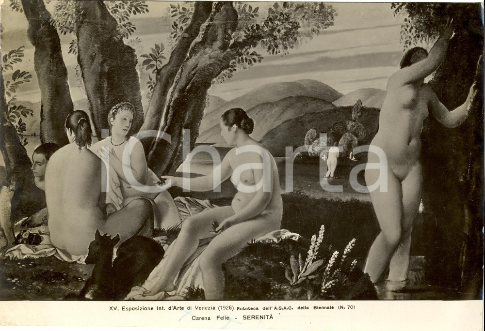 Fotografia d epoca originale 1935 VENEZIA XV Esposizione Internazione Arte Felice CARENA SerenitÃ  FOTO QUADRO 1