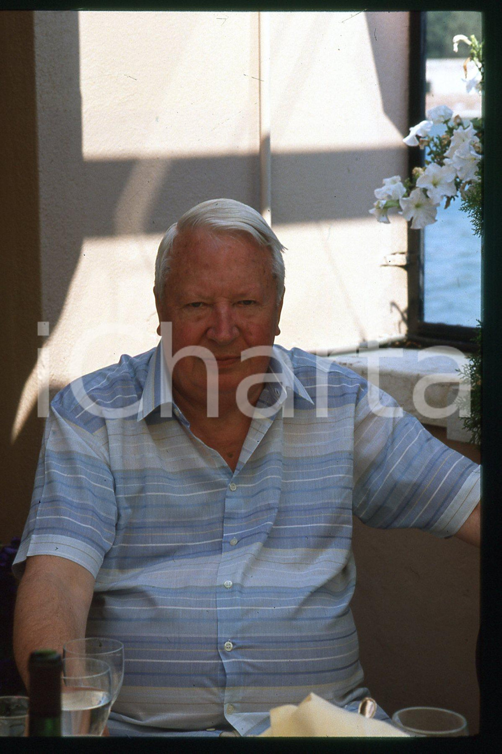 35mm vintage slide* 1990 ca POLITICS Edward HEATH British Prime Minister (8)