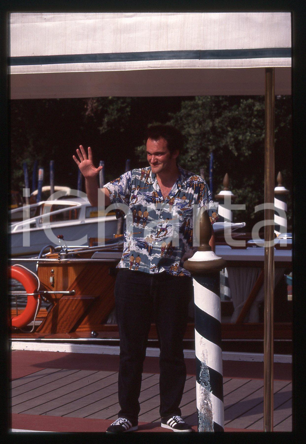35mm vintage slide* 1995 ca VENEZIA Quentin TARANTINO alla Mostra del Cinema (5)