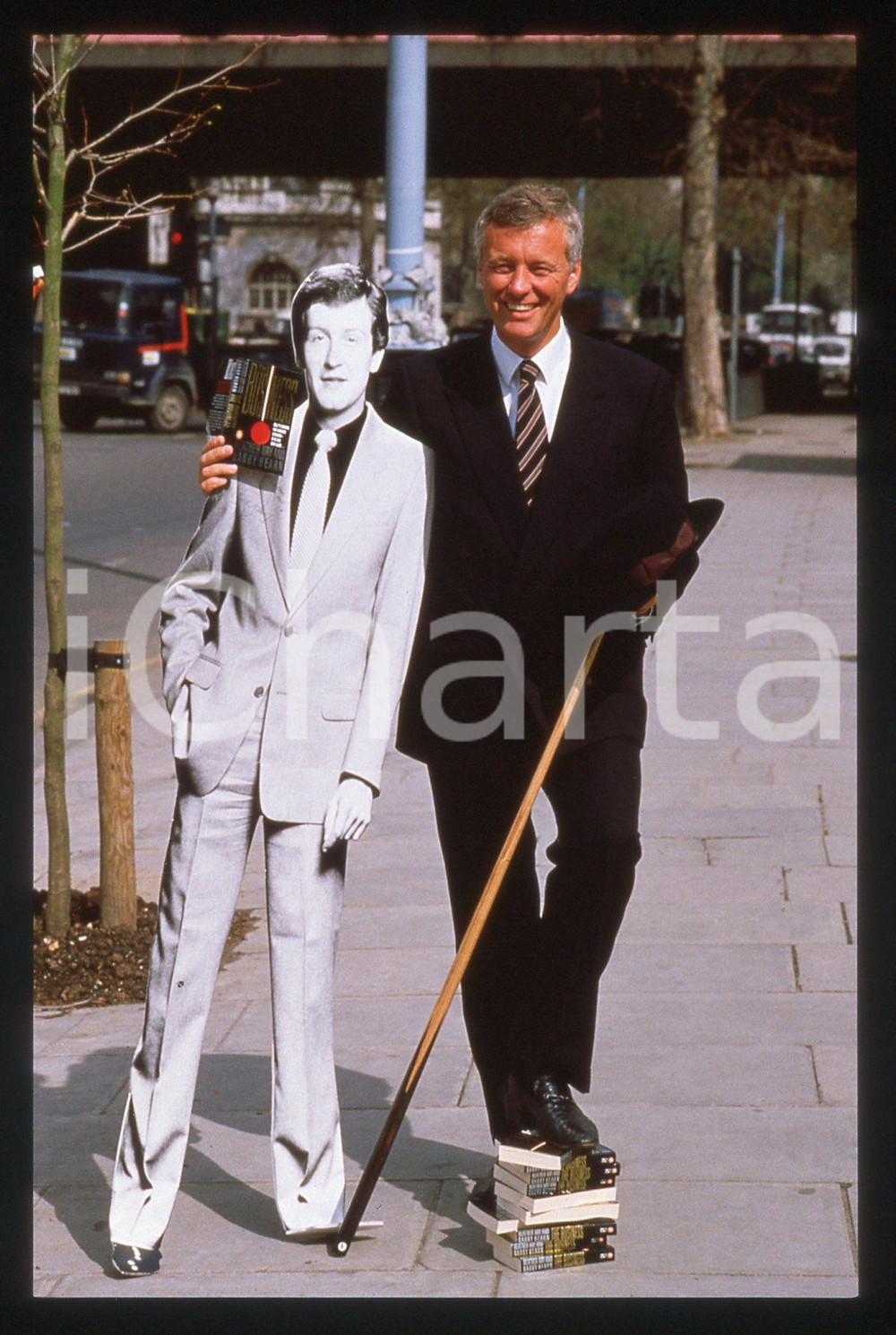 35mm vintage slide* 1989 LONDON Barry HEARN promoting his book "THE BUSINESS"