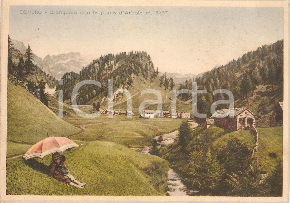 Cartolina originale da collezione 1940 ca DEVERO VB Crampiolo con PUNTA D ARBOLA Prova di stampa per Cartolina 1