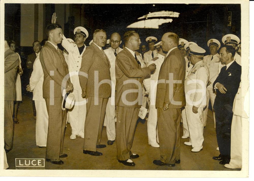 Fotografia d epoca originale 1939 ROMA Galeazzo CIANO in partenza per Salisburgo Foto ISTITUTO LUCE 18x13 1