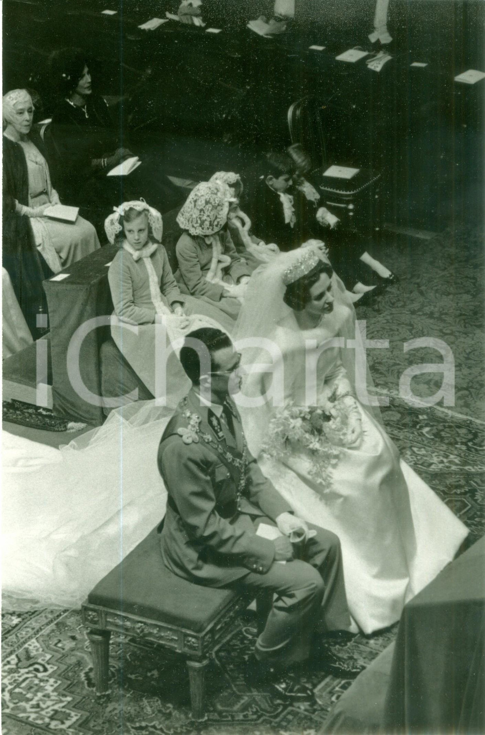 Fotografia d epoca originale 1960 BRUXELLES Nozze di Baldovino e I Fabiola del BELGIO Fotografia 1