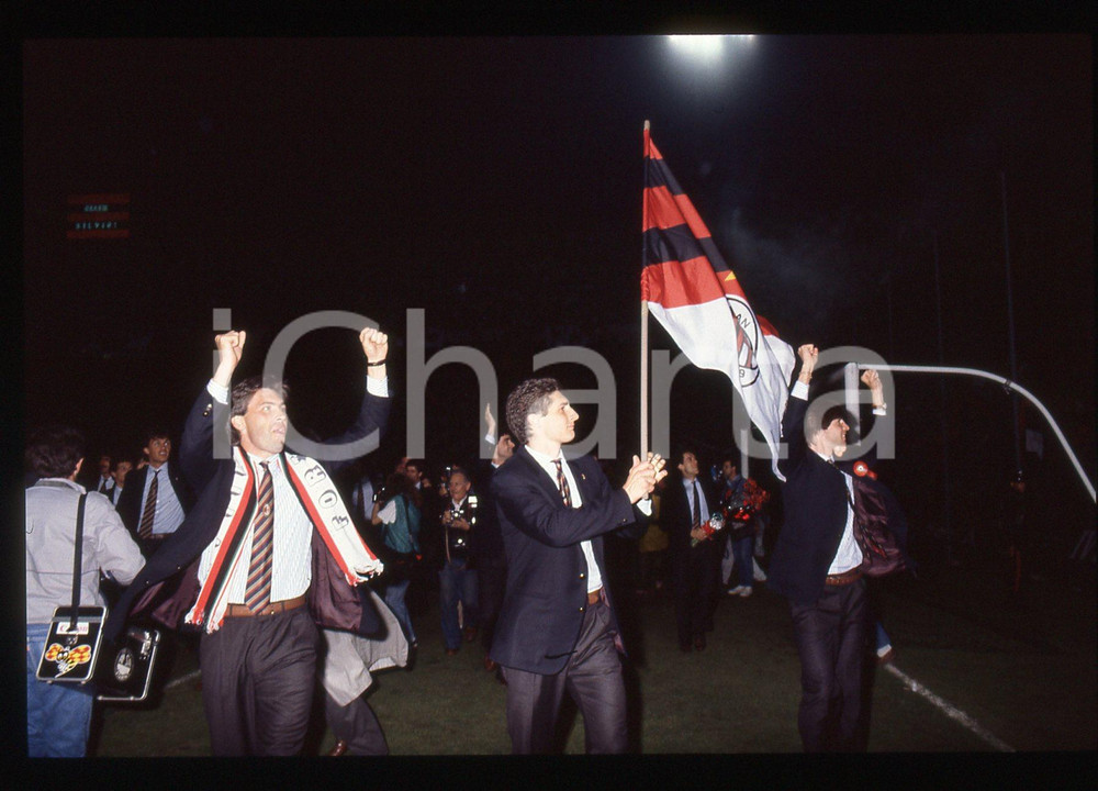 35mm vintage slide* 1988 MILANO Carlo ANCELOTTI Daniele MASSARO Filippo GALLI