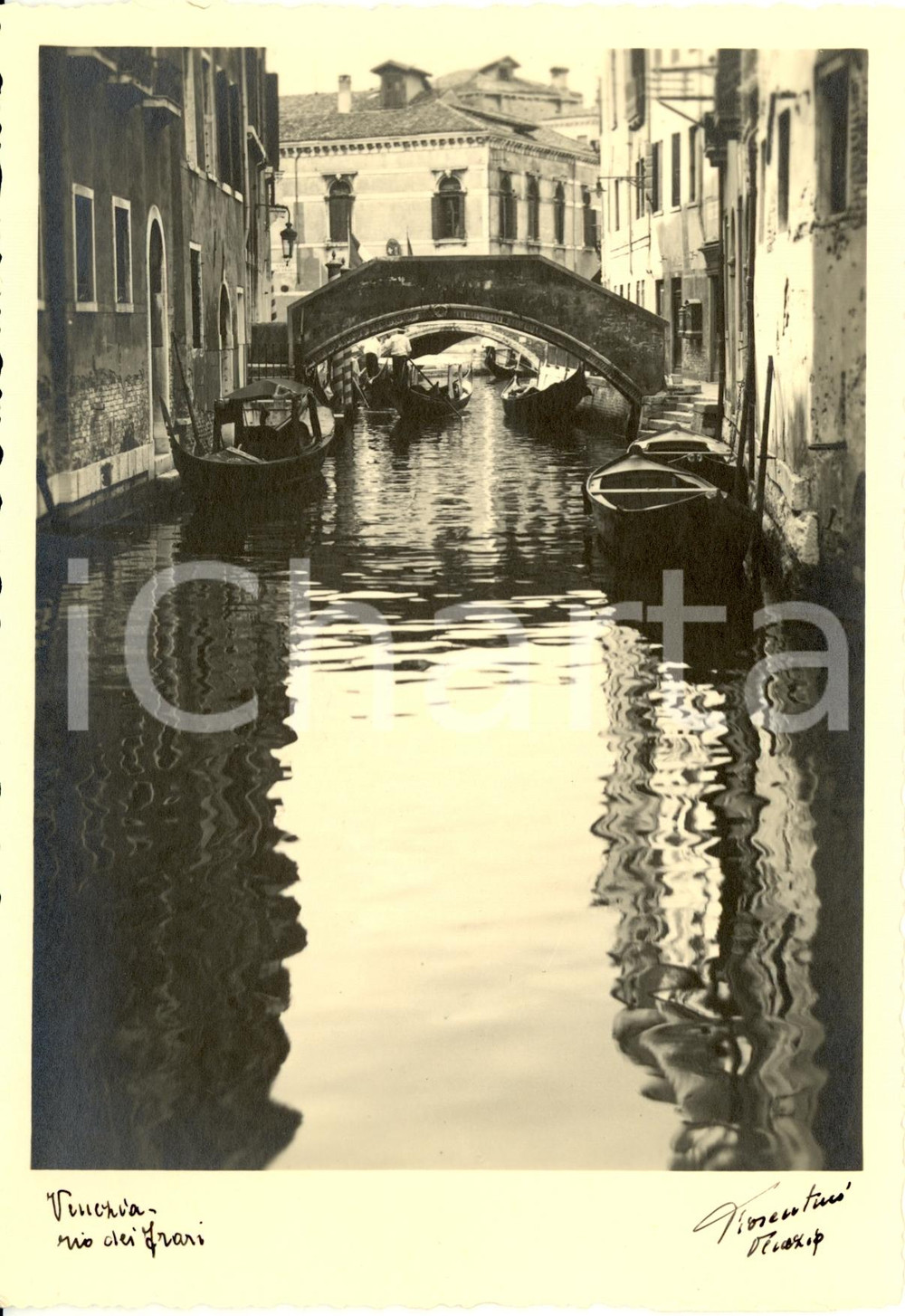 Cartolina originale da collezione 1941 VENEZIA Rio dei Frari - fotografia di FIORENTINI *Cartolina FG NV 1