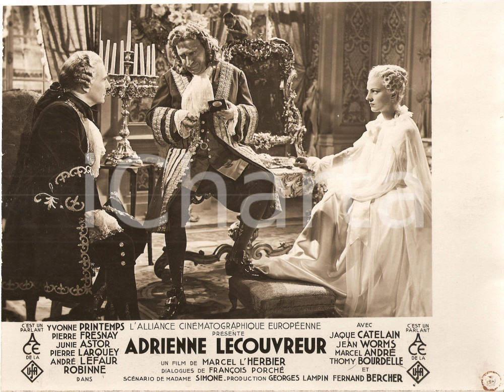 Fotografia d epoca originale 1938 ADRIENNE LECOUVREUR Yvonne PRINTEMPS Marcel ANDRE  Foto di scena 1