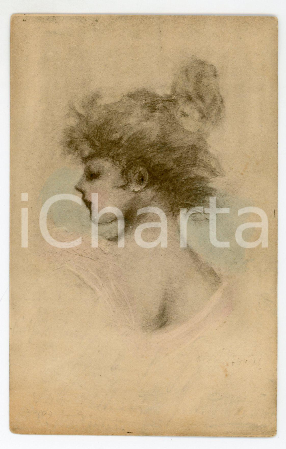 1900 FRANCE COSTUMES Portrait de femme - Ill. Henri BOUTET Carte postale FP VG 2  Cartolina postale d'epoca, viaggiata.CONDIZIONI: FAIRFORMATO: FP    originale e autentica 1