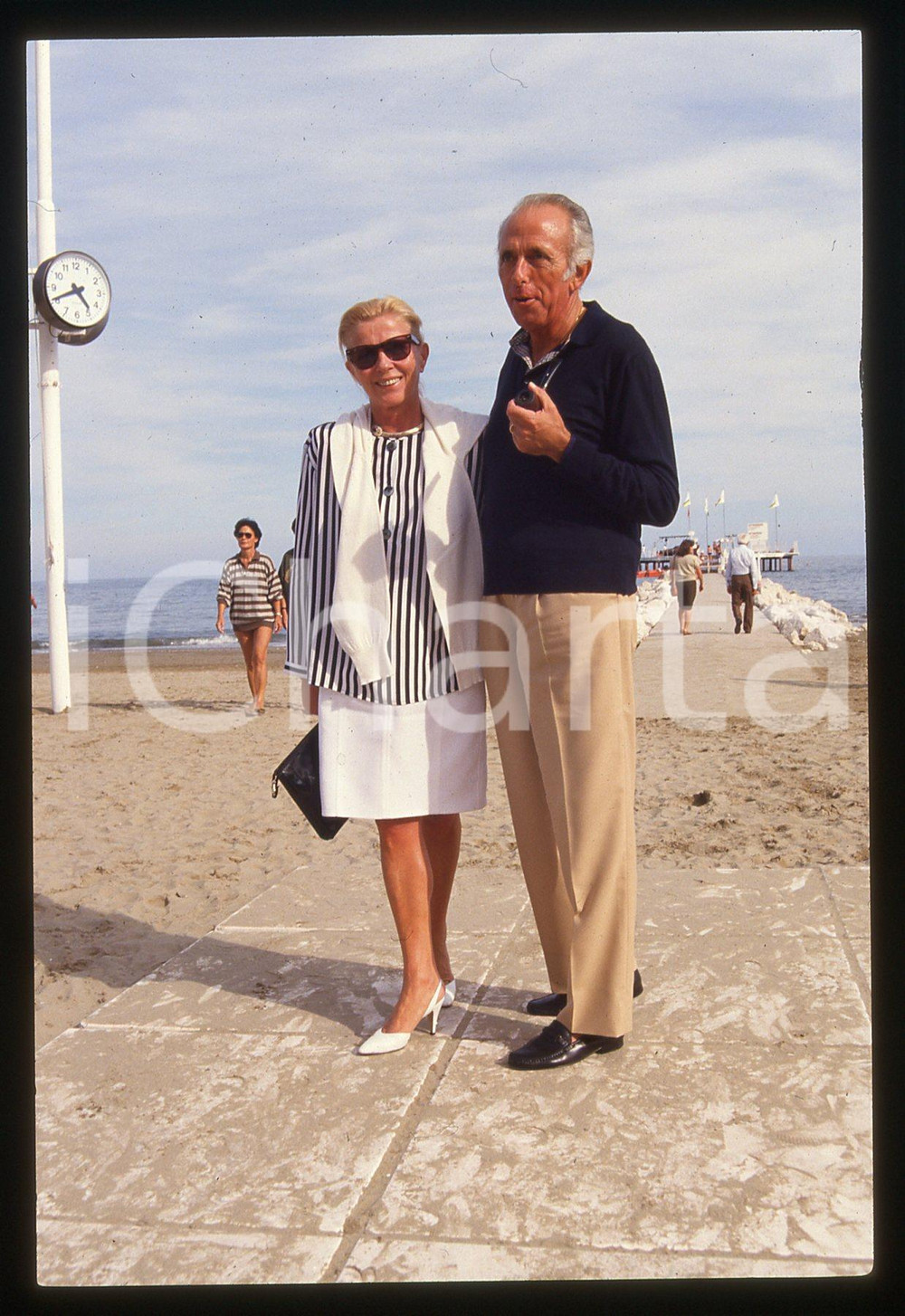 35mm vintage slide*1985ca LIDO DI VENEZIA Delia SCALA e Arturo FREMURA 4