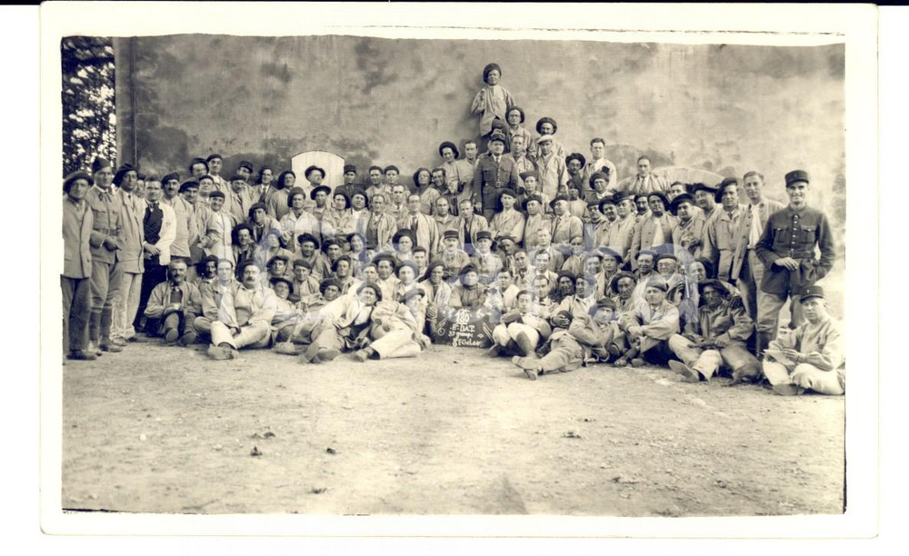 Fotografia d epoca originale 1940 ca WW2 FRANCE Soldats du 180 e DAT 57e groupe 8e Ã©chelon Photo MILITAIRE 1