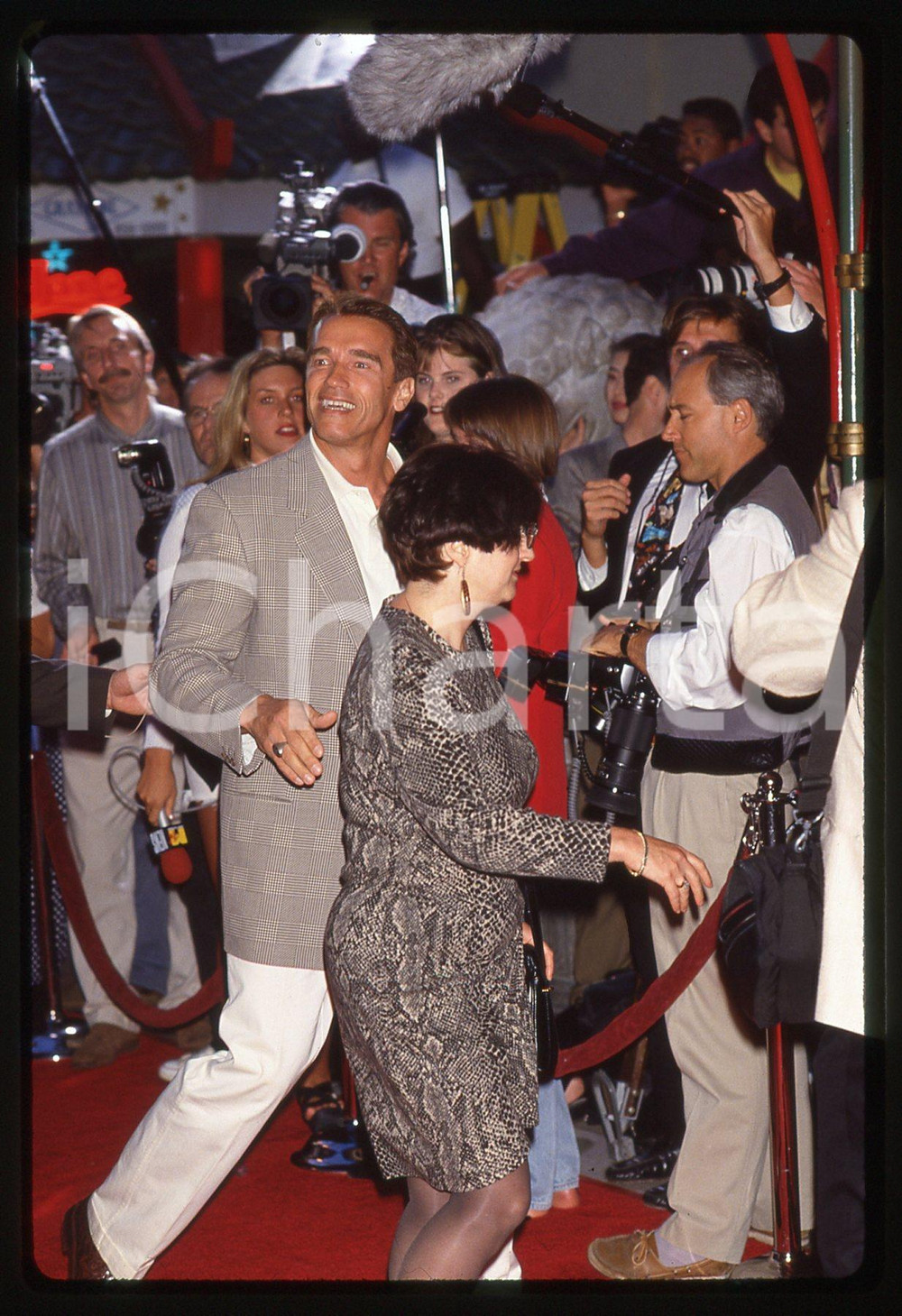 35mm vintage slide* 1993 LOS ANGELES Arnold SCHWARZENEGGER Premiere CLIFFHANGER